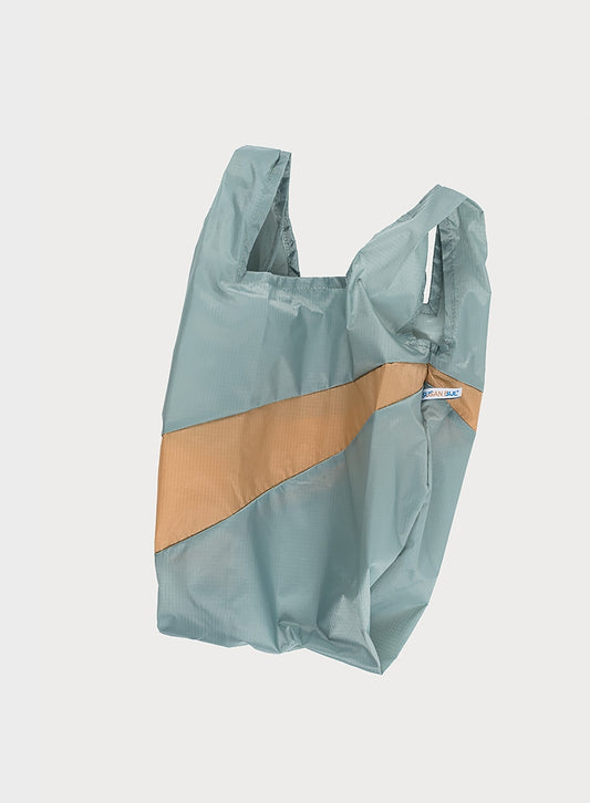 The New Shopping Bag Grey & Camel Medium