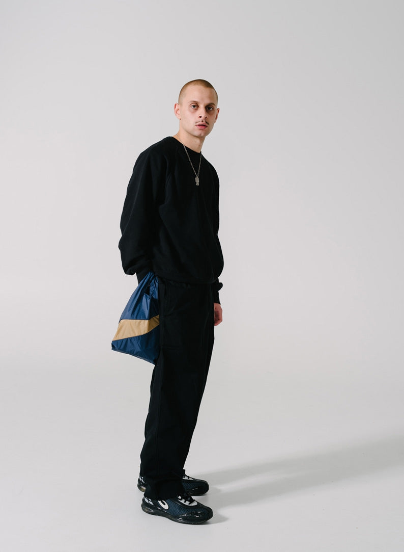 The New Shopping Bag Navy & Camel SMALL
