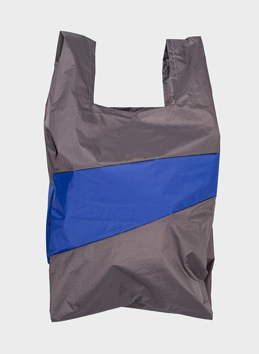 The New Shopping Bag Warm Grey & Electric Blue Large