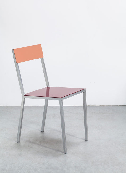 Alu Chair, Bordeaux Seat, Pink Back - Muller van Severen