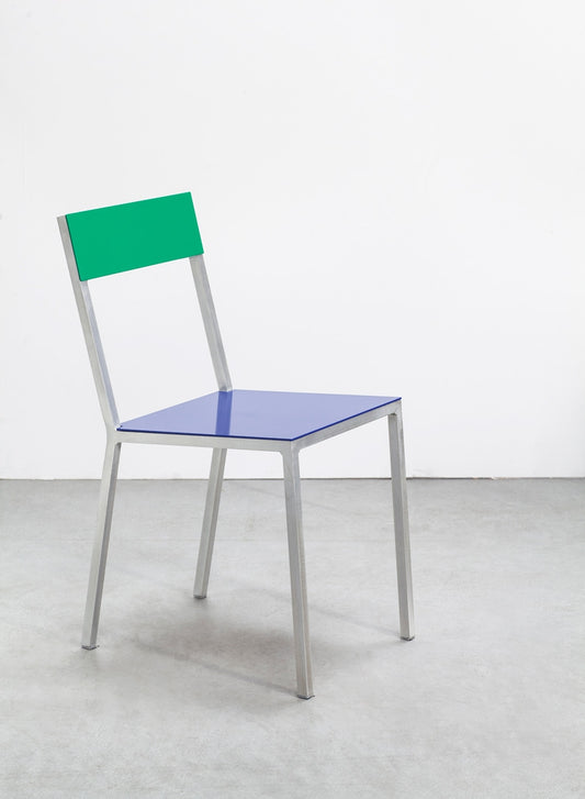 Alu Chair, Dark Blue Seat, Green Back - Muller van Severen