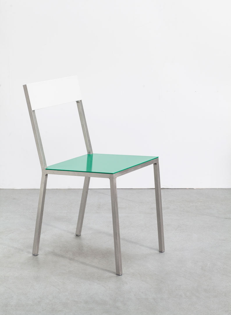 Alu Chair, Green Seat, White Back - Muller van Severen