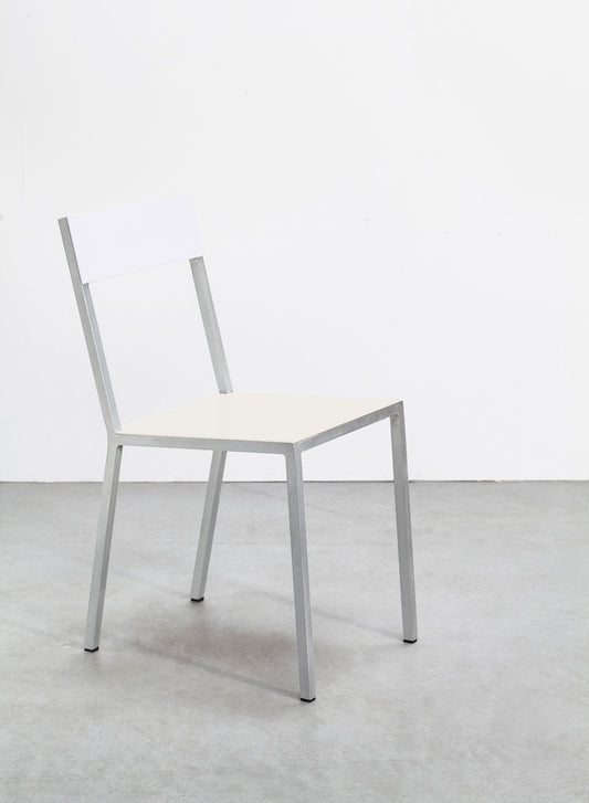 Alu Chair, Ivory Seat, White Back - Muller van Severen